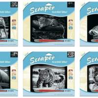 Scratch Pictures Silver Landscape Pack of 12