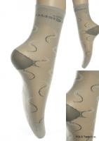 Silonkové ponožky - vzor vlny, C-21-0439