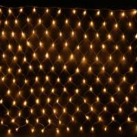 LED Lichternetz Lichterkette 1,5 * 1,5 m 144 LED warmweiß mit Controller verschiedene Leucht und Blinkmodi