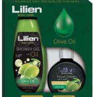 Geschenkbox mit Shower Gel und Hand & Nail Cream "Oliven Öl"