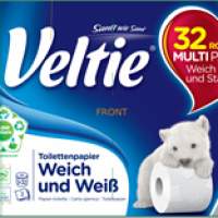 Tuvalet kağıdı Veltie Soft & White, 32 rulo, 3 kat