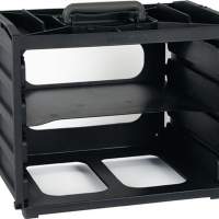 Assortment box safe W.376xD.265xH.310mm 4 compartments with RAACO transport lock