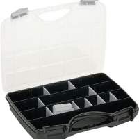 Assortment box W.312xD.238xH.51mm max.25 compartments 21 loose dividers a.PP