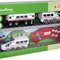 SpielMaus wooden infrared train with wagon
