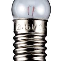 Kugelförmige Lampe Sockel E10 24 Volt 2,4 Watt 24mm klar,10er Pack