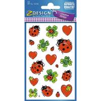 AVERY ZWECKFORM Sticker ladybug with clover, 57x10=570 stickers