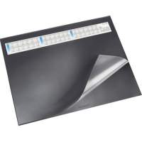 Runner desk pad Durella DS 52x65cm + transparent film black