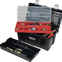 Tool case W.445xH.235xD.230mm a.PP with snap lock black/silver