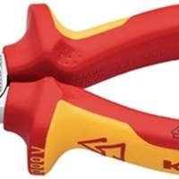 Needle-nose combination pliers, total L.145mm, chr.Multi-component sleeves VDE Knipex