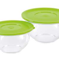EMSA salad bowl set Super transparent /green 2l and 3.5l