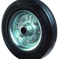 Rubber wheel, Ø 125 mm, width: 38 mm, 150 kg