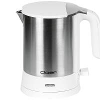 cloer kettle 1.2l white/stainless steel