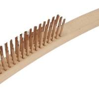 ENDRES TOOLS wire brush L.350mm tin-bronze wire 0.3mm 4-row non-sparking