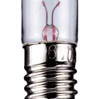 Röhrenlampe Sockel E10 12,0 Volt 0,6 Watt 28mm,10er Pack