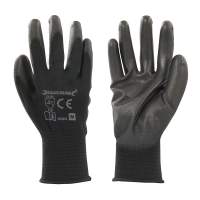 Silverline PU work gloves black, size M 8