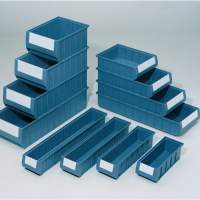 Shelf boxes PP blue L500xW117xH90mm, 16 pieces
