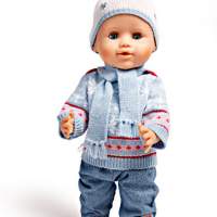 Doll jeans/sweater sorted 35-45cm, 1 piece