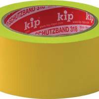 Protective tape length 33m width 50mm yellow soft PVC film 318-15, 6 pieces