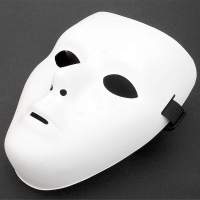 12x Maske weiß - Theathermaske zum bemalen unbemalt basteln Anonymous Phantom Masken - Karneval & Fasching & Halloween